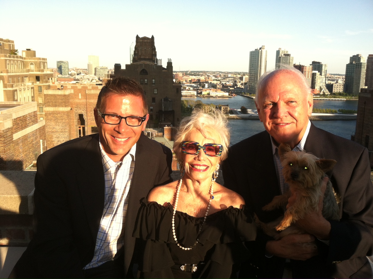 Rob, me, Charles & Tommy's "Shubert." Check the East River view.